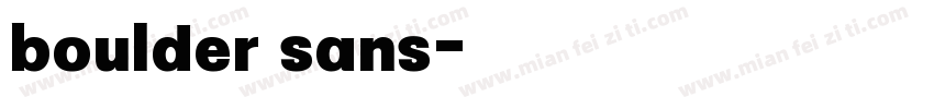 boulder sans字体转换